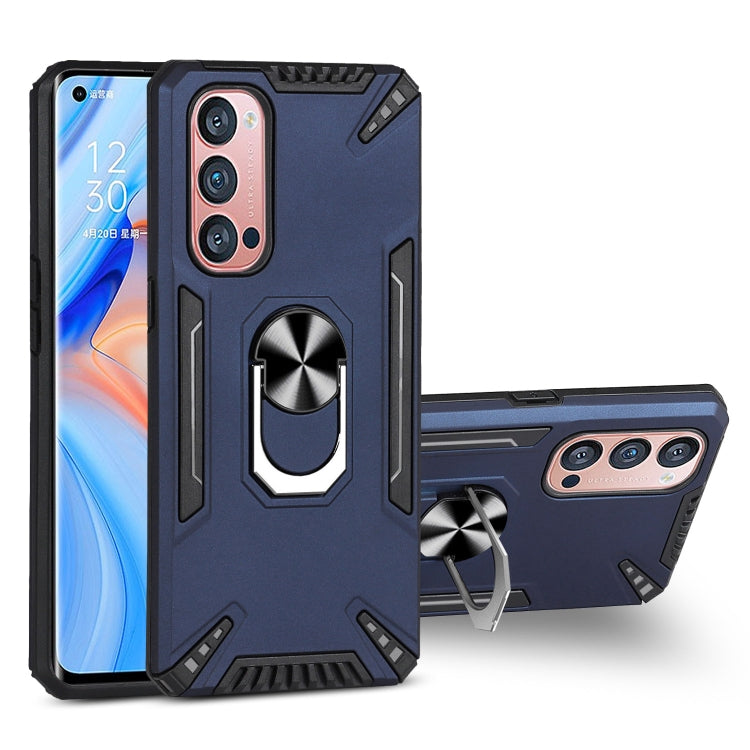 For OPPO Reno4 Pro PC + TPU Protective Case with 360 Degrees Rotatable Ring Holder