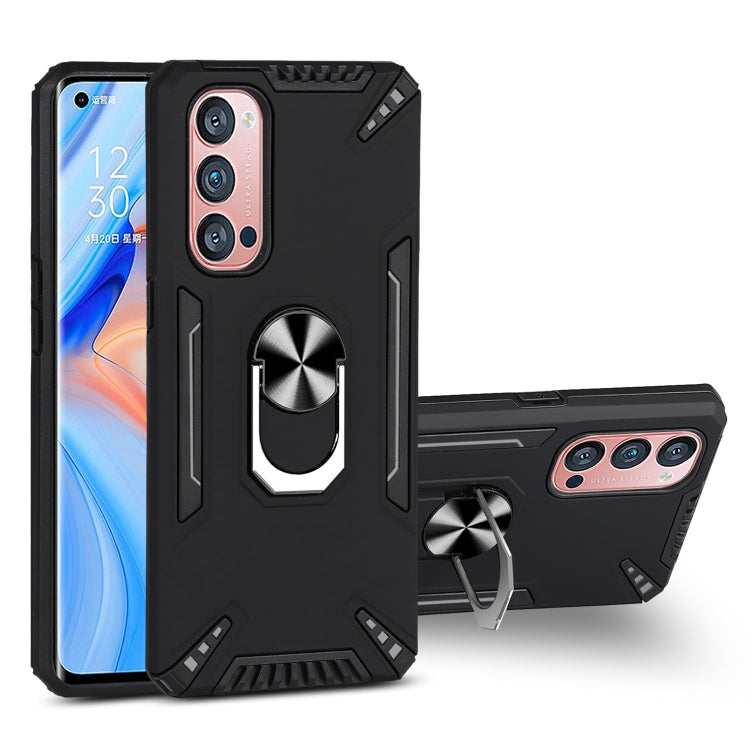 For OPPO Reno4 Pro PC + TPU Protective Case with 360 Degrees Rotatable Ring Holder