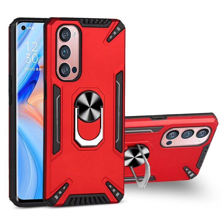 For OPPO Reno4 Pro PC + TPU Protective Case with 360 Degrees Rotatable Ring Holder