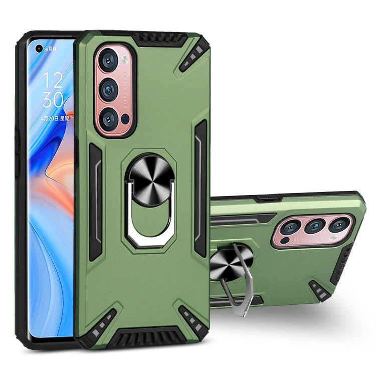 For OPPO Reno4 Pro PC + TPU Protective Case with 360 Degrees Rotatable Ring Holder