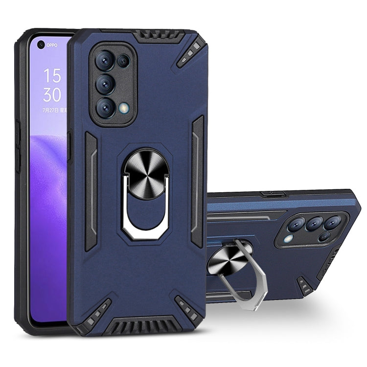 For OPPO Reno5 4G PC + TPU Protective Case with 360 Degrees Rotatable Ring Holder
