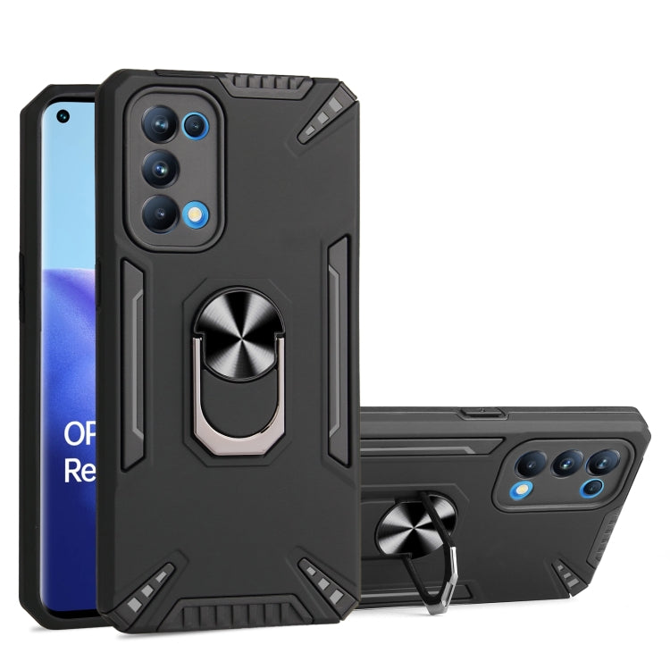 For OPPO Reno5 Pro 5G PC + TPU Protective Case with 360 Degrees Rotatable Ring Holder