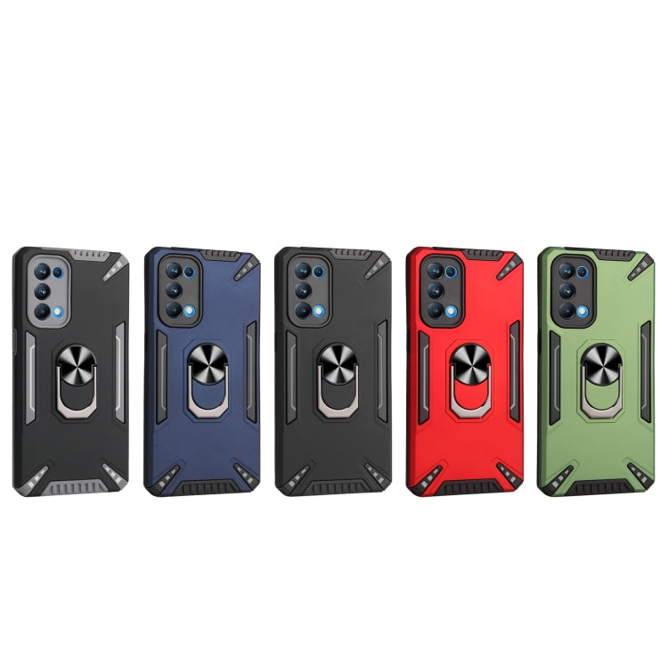 For OPPO Reno5 Pro 5G PC + TPU Protective Case with 360 Degrees Rotatable Ring Holder