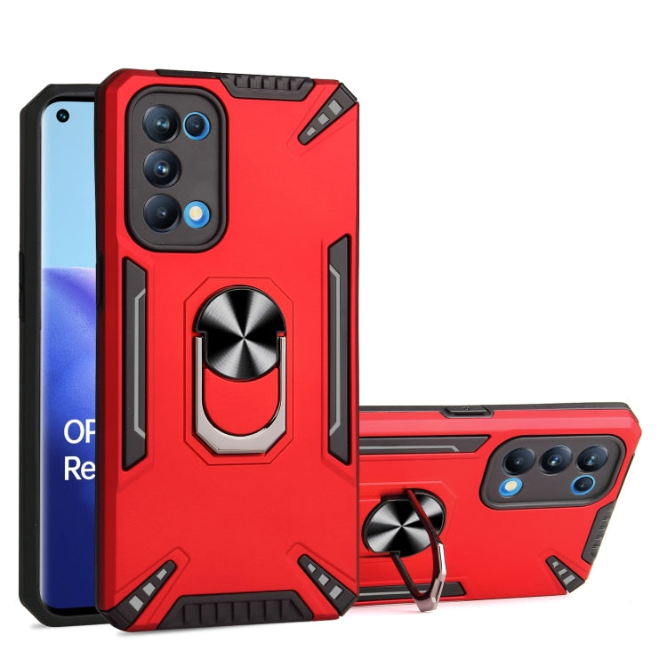 For OPPO Reno5 Pro 5G PC + TPU Protective Case with 360 Degrees Rotatable Ring Holder