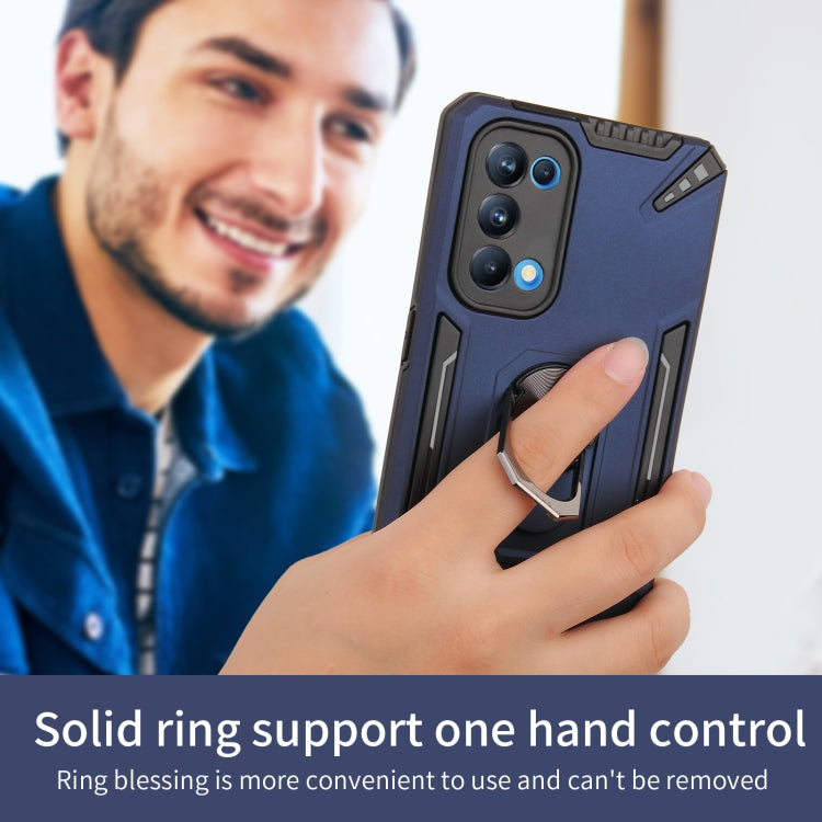 For OPPO Reno5 Pro 5G PC + TPU Protective Case with 360 Degrees Rotatable Ring Holder