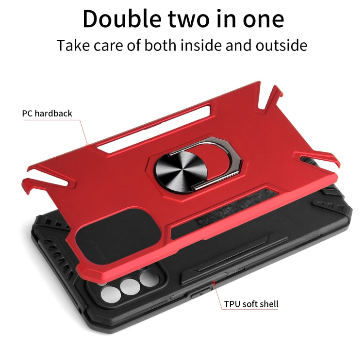 For OPPO Reno4 PC + TPU Protective Case with 360 Degrees Rotatable Ring Holder