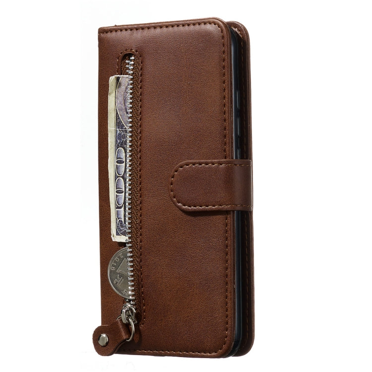 For Xiaomi Mi CC9e / Mi A3 Fashion Calf Texture Zipper Horizontal Flip PU Leather Case, with Holder & Card Slots & Wallet