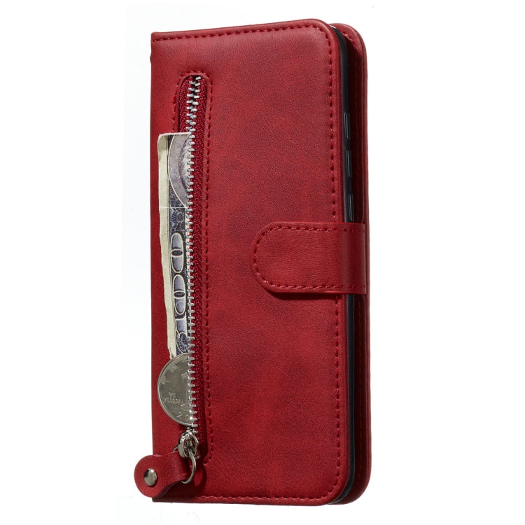 For Xiaomi Mi CC9 / Mi A3 Lite Fashion Calf Texture Zipper Horizontal Flip PU Leather Case, with Holder & Card Slots & Wallet