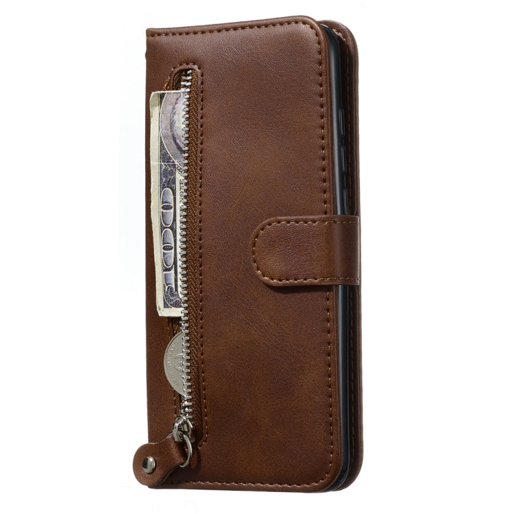For Xiaomi Mi CC9 / Mi A3 Lite Fashion Calf Texture Zipper Horizontal Flip PU Leather Case, with Holder & Card Slots & Wallet