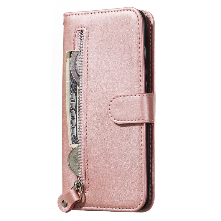 For Xiaomi Mi CC9 / Mi A3 Lite Fashion Calf Texture Zipper Horizontal Flip PU Leather Case, with Holder & Card Slots & Wallet