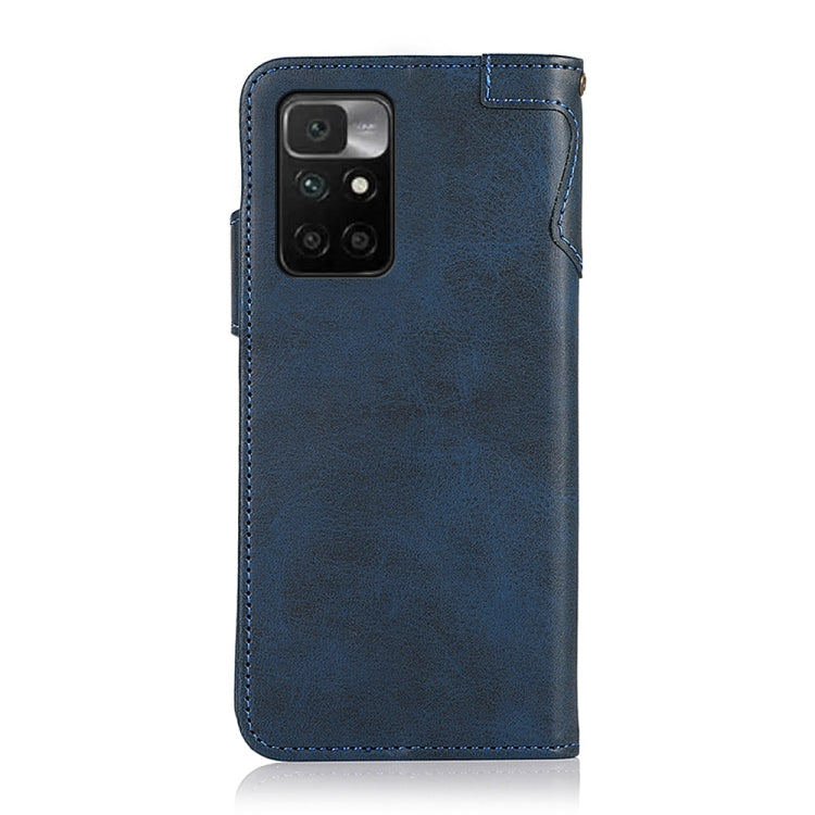 For Xiaomi Redmi 10 / Redmi Note 11 4G KHAZNEH Dual-Splicing Cowhide Texture Horizontal Flip Leather Case with Holder & Card Slots & Wallet & Photo Frame & Lanyard