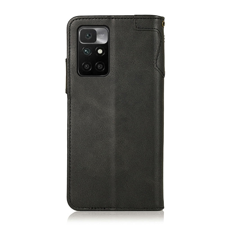 For Xiaomi Redmi 10 / Redmi Note 11 4G KHAZNEH Dual-Splicing Cowhide Texture Horizontal Flip Leather Case with Holder & Card Slots & Wallet & Photo Frame & Lanyard