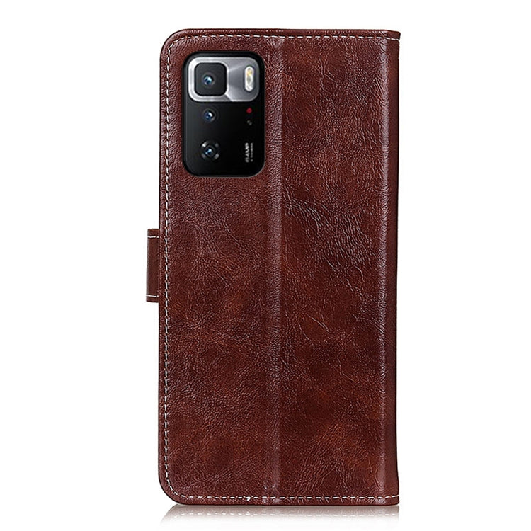 For Xiaomi Poco X3 GT Retro Crazy Horse Texture Horizontal Flip Leather Case with Holder & Card Slots & Photo Frame & Wallet