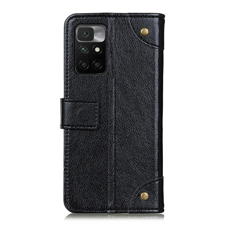 For Xiaomi Redmi 10 / Redmi Note 11 4G Copper Buckle Nappa Texture Horizontal Flip Leather Case with Holder & Card Slots & Wallet