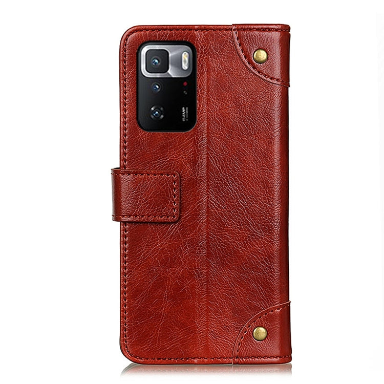 For Xiaomi Poco X3 GT Copper Buckle Nappa Texture Horizontal Flip Leather Case with Holder & Card Slots & Wallet