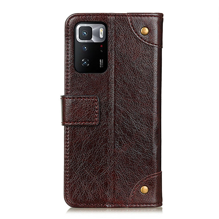 For Xiaomi Poco X3 GT Copper Buckle Nappa Texture Horizontal Flip Leather Case with Holder & Card Slots & Wallet