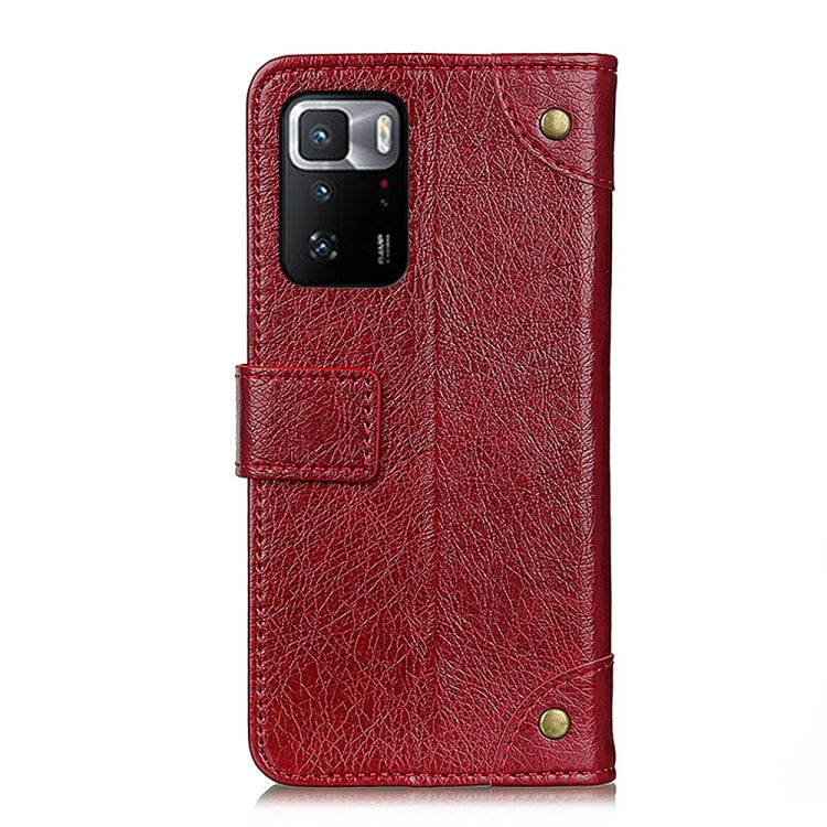 For Xiaomi Poco X3 GT Copper Buckle Nappa Texture Horizontal Flip Leather Case with Holder & Card Slots & Wallet