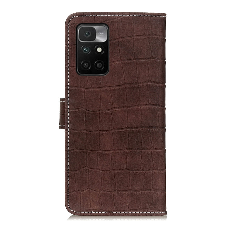 For Xiaomi Redmi 10 / Redmi Note 11 4G Magnetic Crocodile Texture Horizontal Flip Leather Case with Holder & Card Slots & Wallet