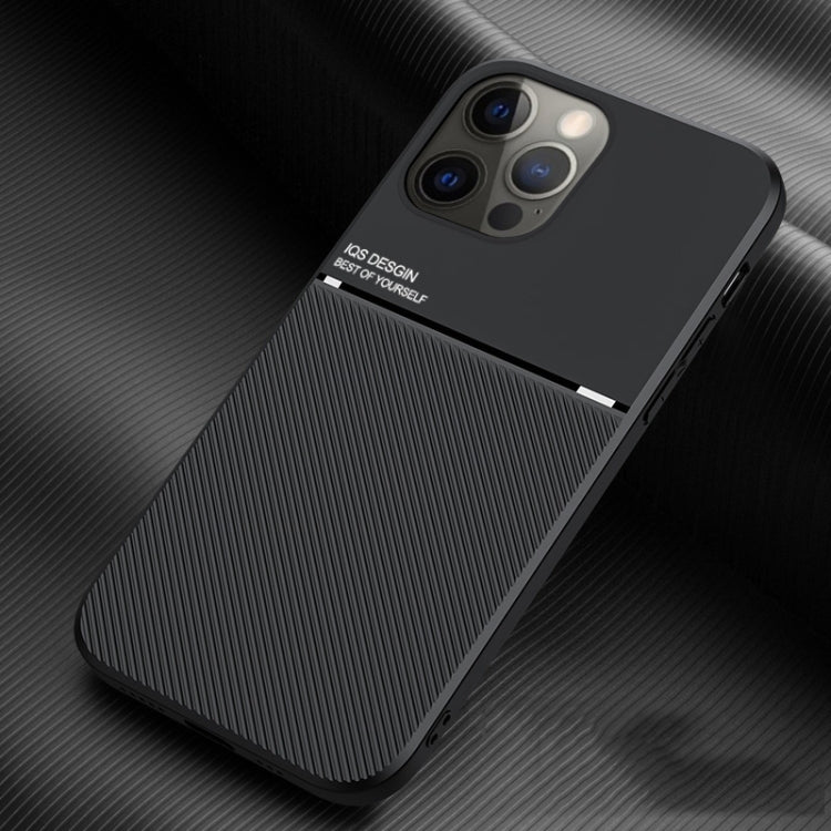 For iPhone 13 Pro Classic Tilt Strip Grain Magnetic Shockproof PC + TPU Case