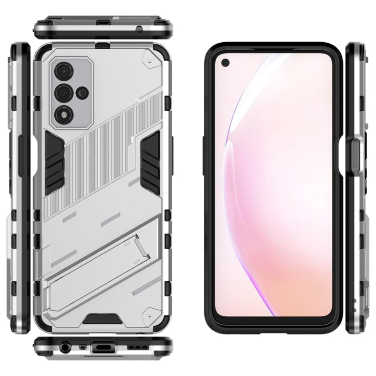 For OPPO A93s 5G Punk Armor 2 in 1 PC + TPU Shockproof Case with Invisible Holder