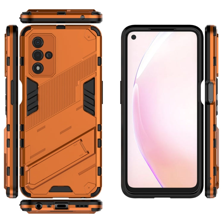 For OPPO A93s 5G Punk Armor 2 in 1 PC + TPU Shockproof Case with Invisible Holder