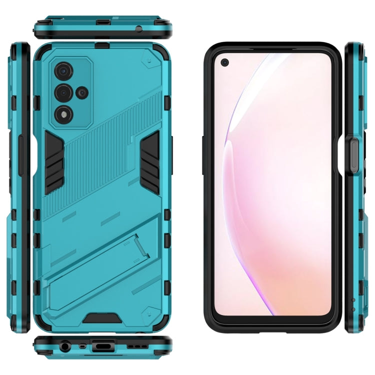For OPPO A93s 5G Punk Armor 2 in 1 PC + TPU Shockproof Case with Invisible Holder