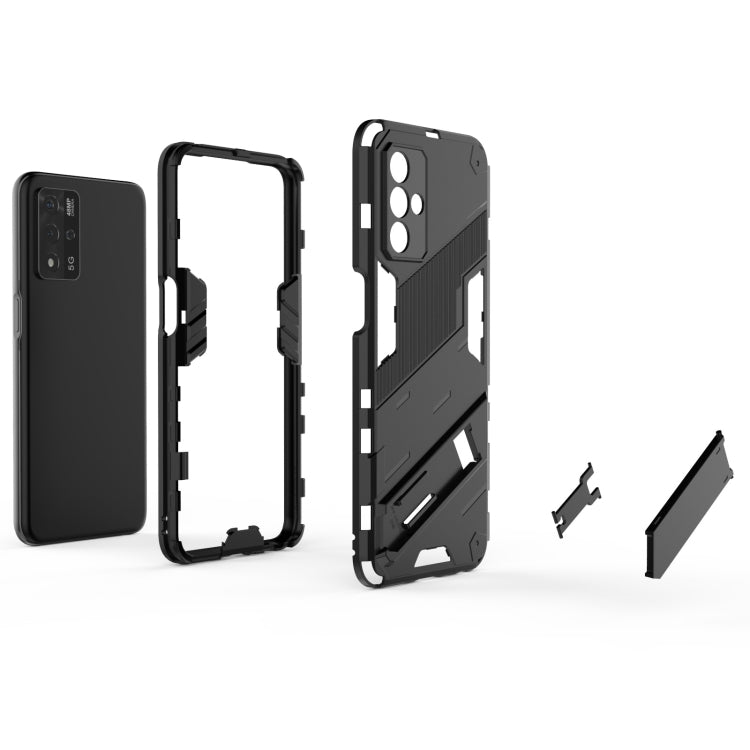 For OPPO A93s 5G Punk Armor 2 in 1 PC + TPU Shockproof Case with Invisible Holder