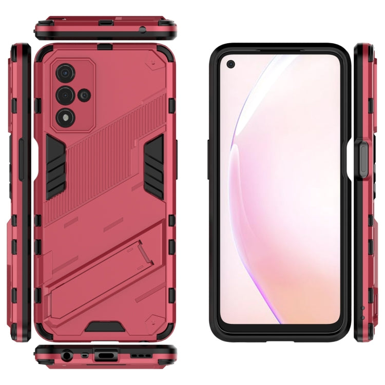 For OPPO A93s 5G Punk Armor 2 in 1 PC + TPU Shockproof Case with Invisible Holder
