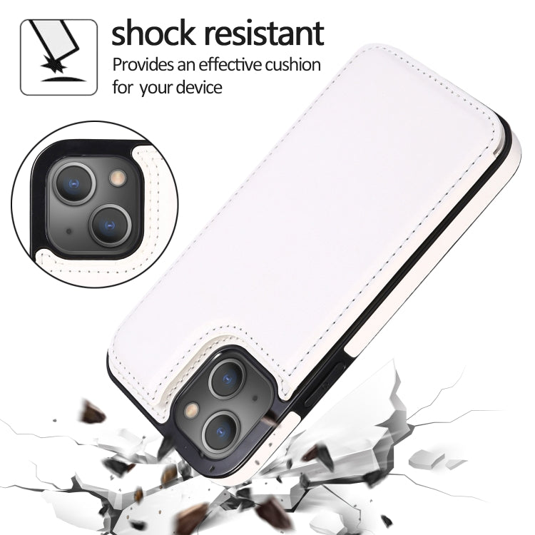 For iPhone 13 Pro Double Buckle Shockproof PU Protective Case with Card Slots & Holder