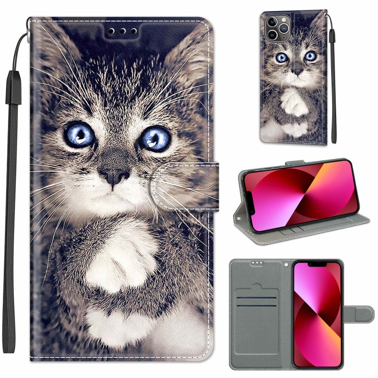 For iPhone 13 Voltage Colored Drawing Magnetic Clasp Horizontal Flip PU Leather Case with Holder & Card Slots