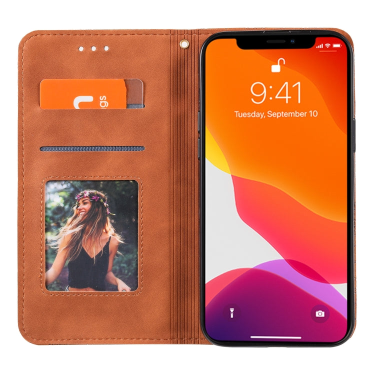 For iPhone 13 Pro Max Lucky Flowers Embossing Pattern Magnetic Horizontal Flip Leather Case with Holder & Card Slots