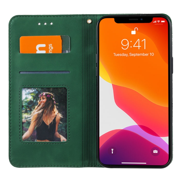 For iPhone 13 Pro Max Lucky Flowers Embossing Pattern Magnetic Horizontal Flip Leather Case with Holder & Card Slots