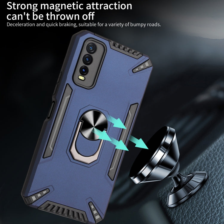 For vivo Y20 PC + TPU Protective Case with 360 Degrees Rotatable Ring Holder