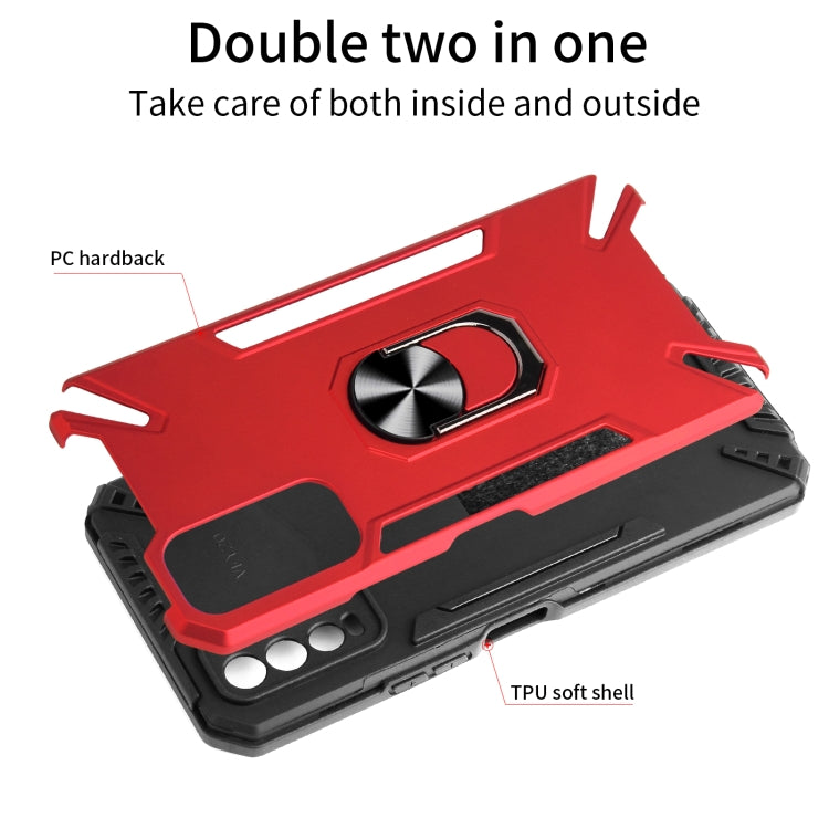 For vivo Y20 PC + TPU Protective Case with 360 Degrees Rotatable Ring Holder