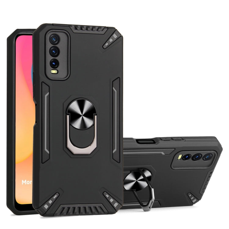 For vivo Y20 PC + TPU Protective Case with 360 Degrees Rotatable Ring Holder