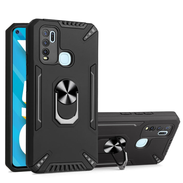 For vivo Y50 PC + TPU Protective Case with 360 Degrees Rotatable Ring Holder