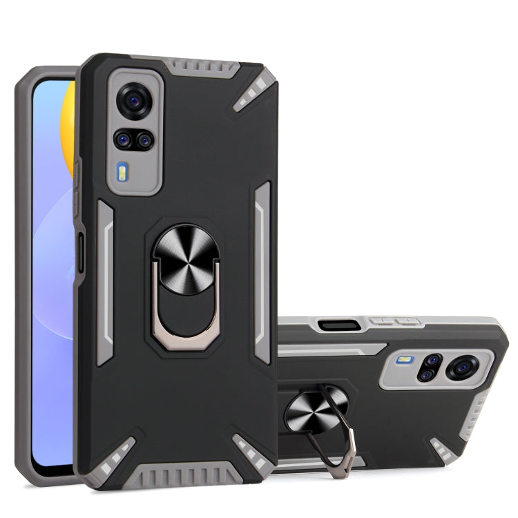 For vivo Y51 2020 December PC + TPU Protective Case with 360 Degrees Rotatable Ring Holder