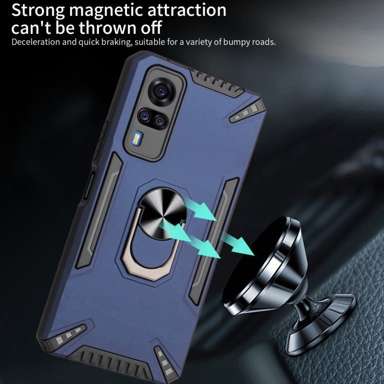 For vivo Y51 2020 December PC + TPU Protective Case with 360 Degrees Rotatable Ring Holder