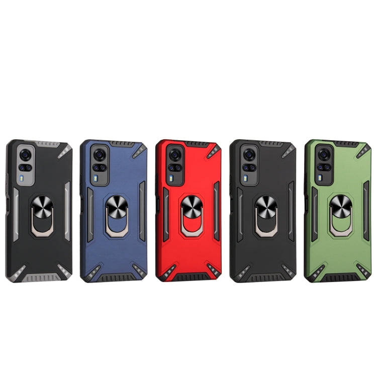 For vivo Y51 2020 December PC + TPU Protective Case with 360 Degrees Rotatable Ring Holder