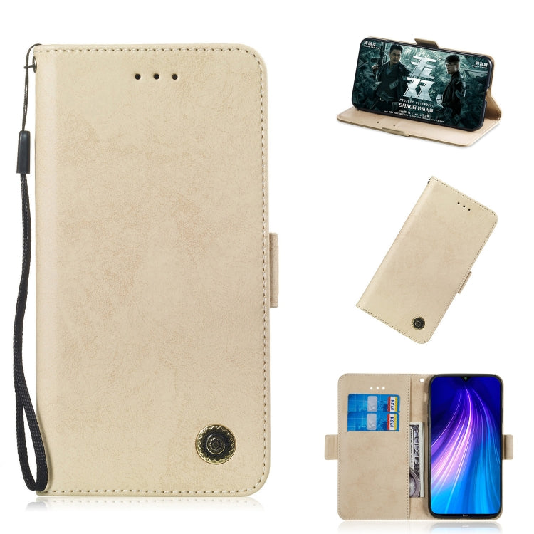 For Xiaomi Redmi Note 8 Retro Horizontal Flip PU Leather Case with Card Slots & Holder