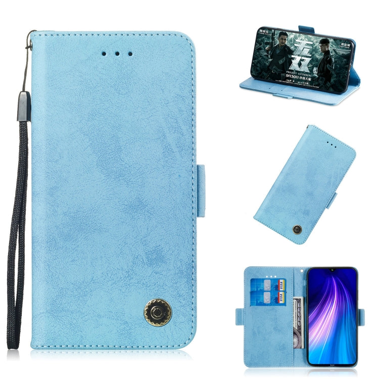 For Xiaomi Redmi Note 8 Retro Horizontal Flip PU Leather Case with Card Slots & Holder