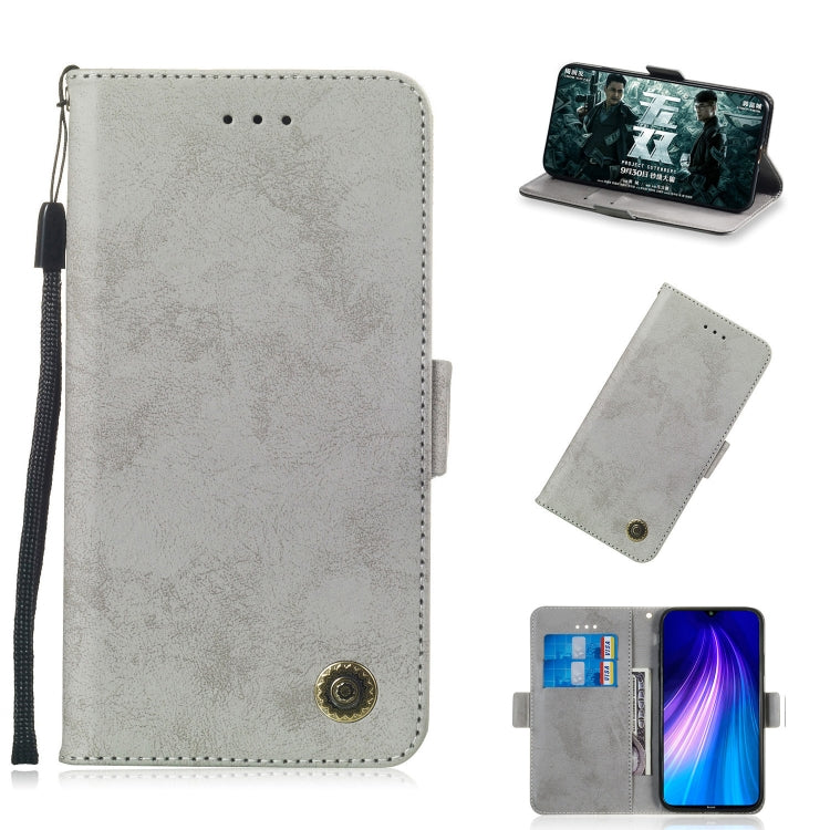 For Xiaomi Redmi Note 8 Retro Horizontal Flip PU Leather Case with Card Slots & Holder