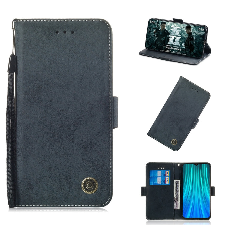 For Xiaomi Redmi Note 8 Pro Retro Horizontal Flip PU Leather Case with Card Slots & Holder