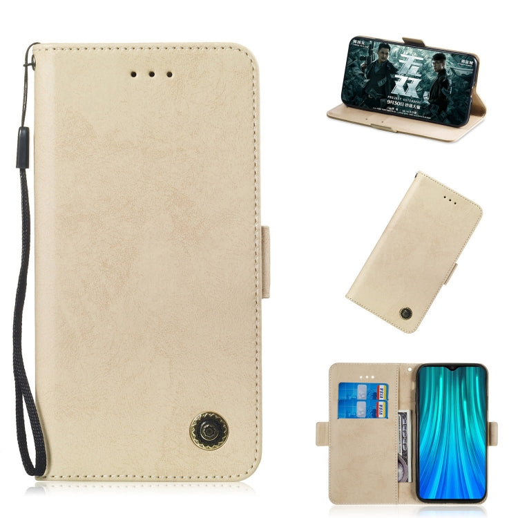 For Xiaomi Redmi Note 8 Pro Retro Horizontal Flip PU Leather Case with Card Slots & Holder
