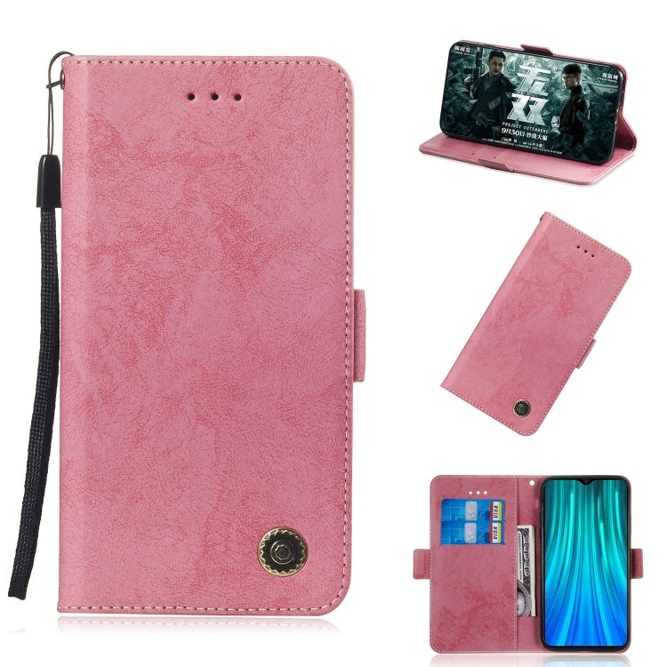 For Xiaomi Redmi Note 8 Pro Retro Horizontal Flip PU Leather Case with Card Slots & Holder