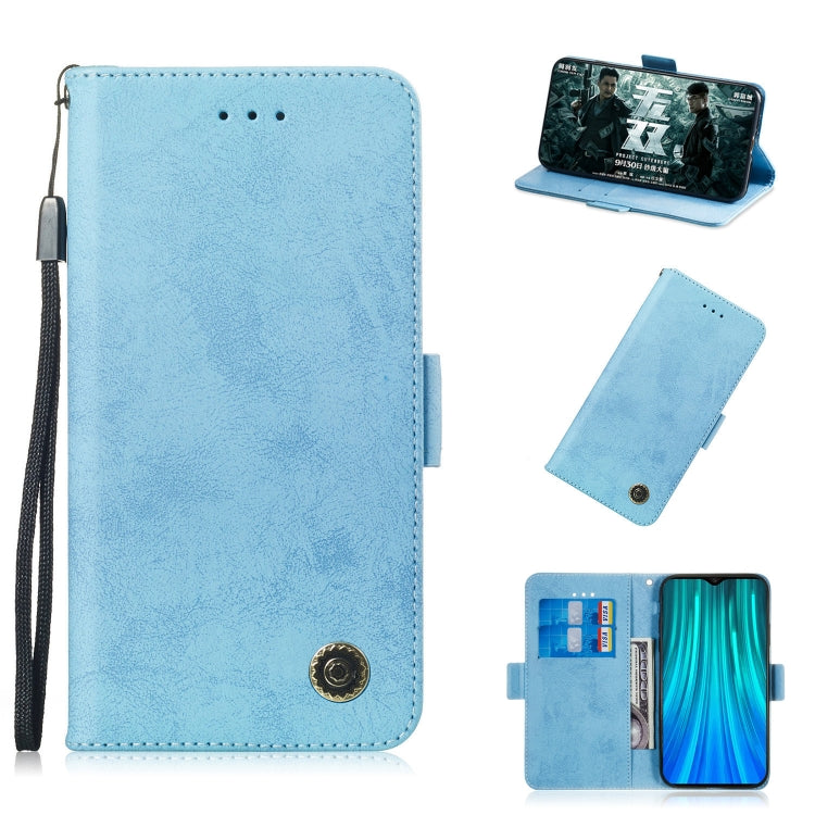 For Xiaomi Redmi Note 8 Pro Retro Horizontal Flip PU Leather Case with Card Slots & Holder