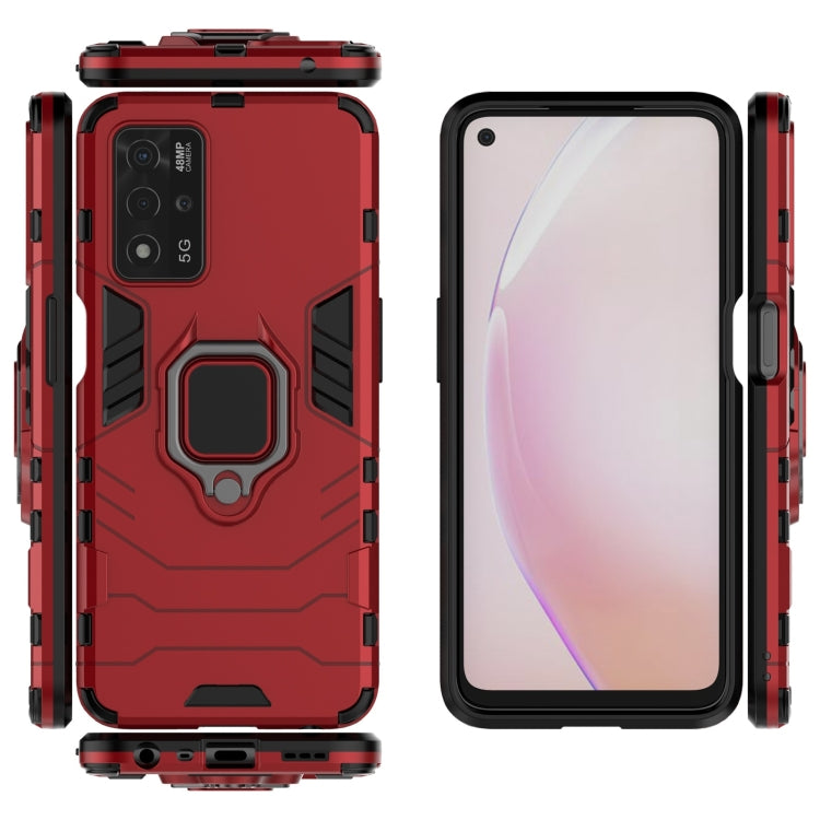 For OPPO A93s 5G Shockproof PC + TPU Protective Case with Magnetic Ring Holder