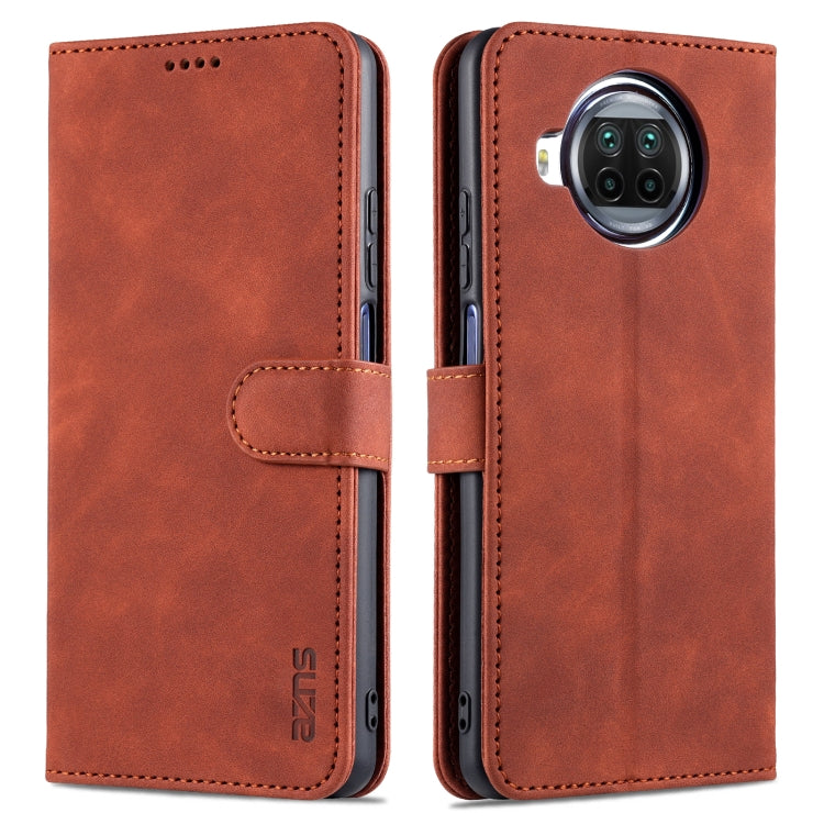 For Xiaomi Redmi Note 9 Pro 5G AZNS Skin Feel Calf Texture Horizontal Flip Leather Case with Card Slots & Holder & Wallet
