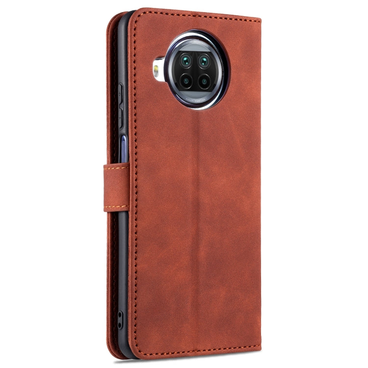 For Xiaomi Redmi Note 9 Pro 5G AZNS Skin Feel Calf Texture Horizontal Flip Leather Case with Card Slots & Holder & Wallet
