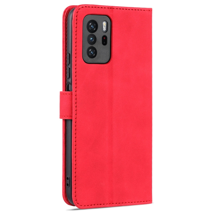 For Xiaomi Redmi Note 10 Pro 5G AZNS Skin Feel Calf Texture Horizontal Flip Leather Case with Card Slots & Holder & Wallet